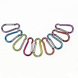 Guangcailun Escalada al Aire Libre 12pcs aleación de Aluminio de la Hebilla del Gancho de Clip de Resorte Clave Llavero Anillo Deporte
