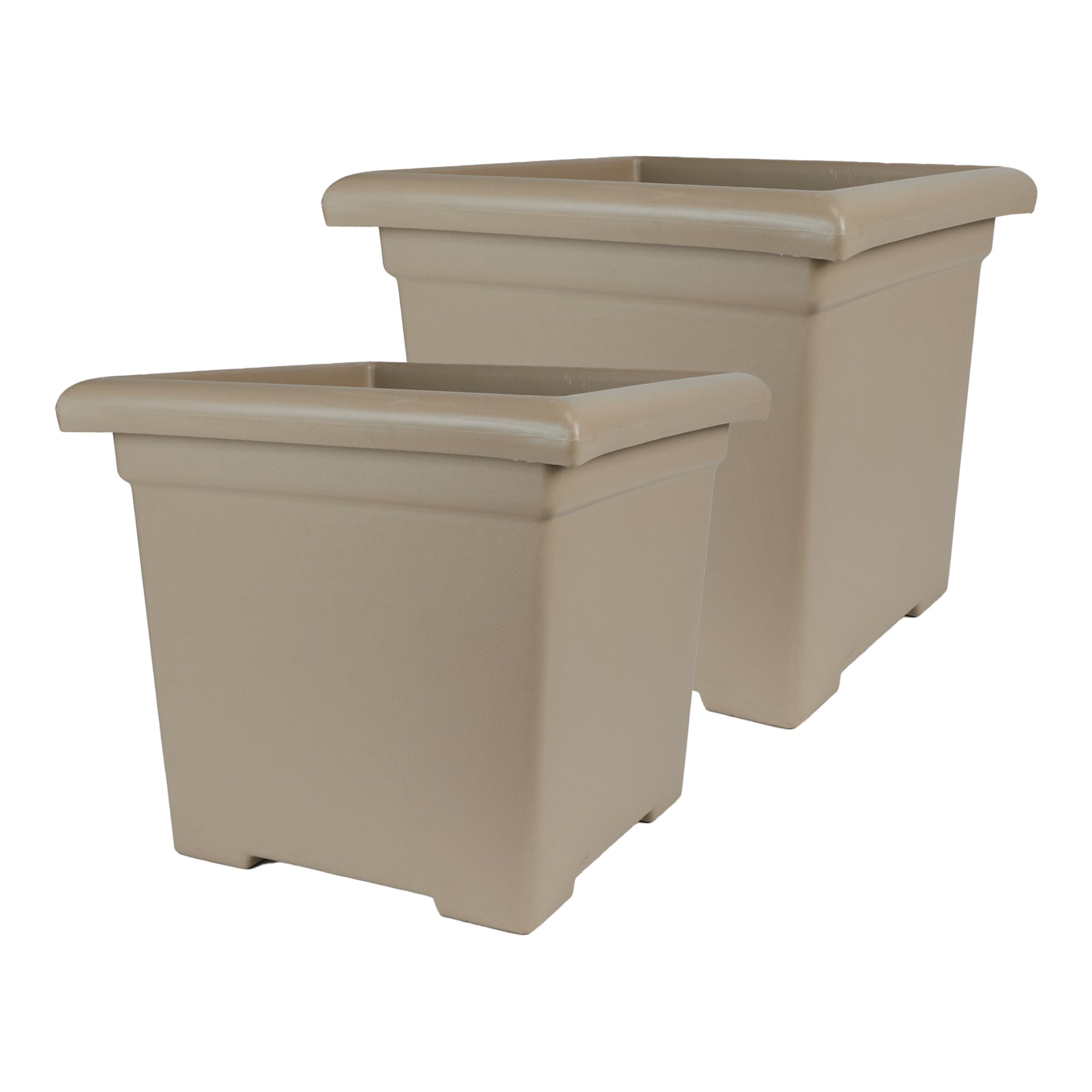 HC Companies Square Sandstone Planter
