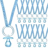 48 Stück Schnullerhalskette für Babypartys, Schnuller aus Acryl + 1 Rolle 'It's a Boy...
