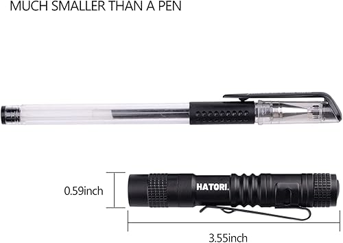 Miniatura 7 de Mini linterna táctica con LED de la marca Hatori con baterías AAA