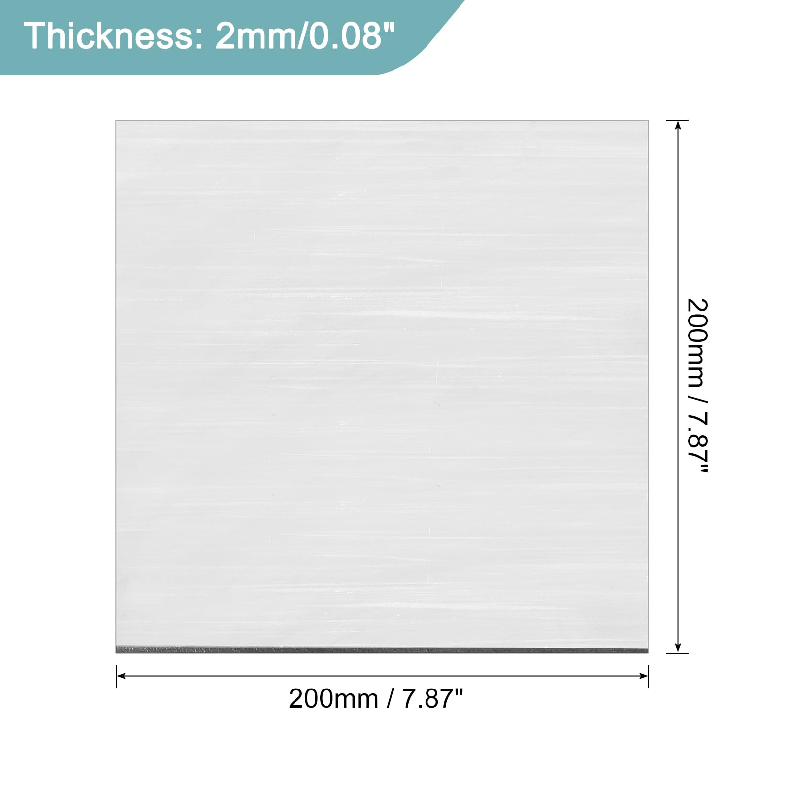 QUARKZMAN 1Pezzo Lastra di Titanio GR5, 200x200x2mm Lembo in Lega di Titanio per Macchinari Industriali Lavorazione dei Metalli (8"x8"x0.08").