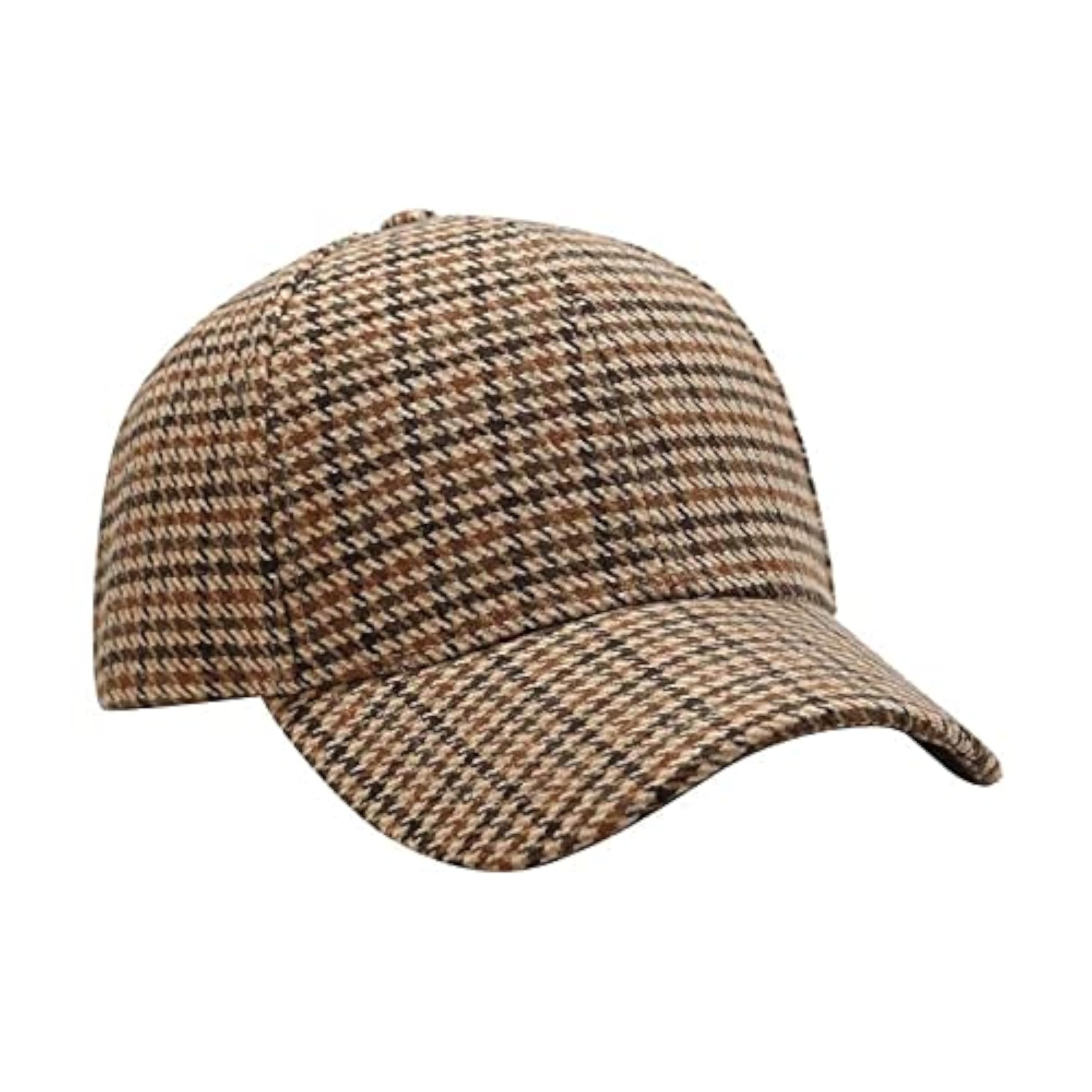 ARTYLY Una Gorra De Béisbol A Cuadros Llamativa, Una Visera De Moda. Naranja Pata De Gallo