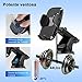 HOMSCAM Soporte Móvil Coche [4 en 1] Soporte Movil Coche Ventosa Fuerte...