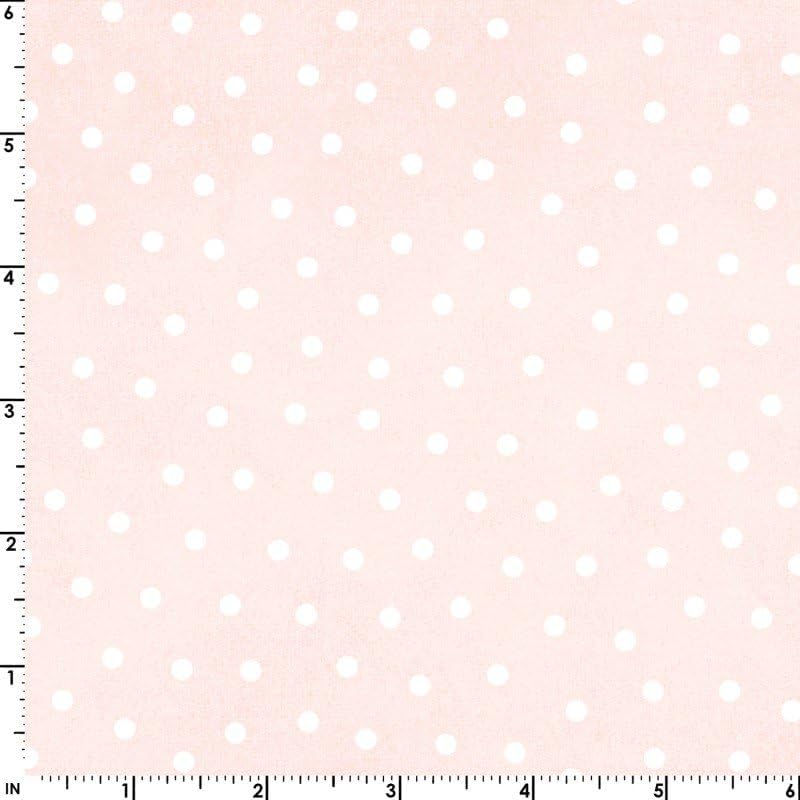 Maywood Little Lambies Woolies Flannel by Bonnie Sullivan MASF18506 PW Light Pink/White Polka Dot Fabric