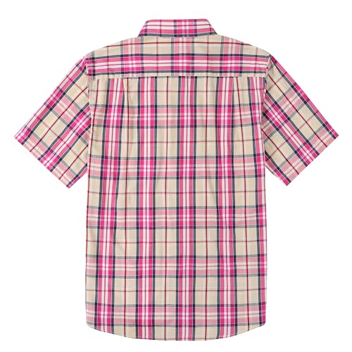 Image of Dubinik Mens Short Sleeve Button Down Shirts Soft Breathable Summer Vintage Regular Fit Lightweight Men's Casual Shirt