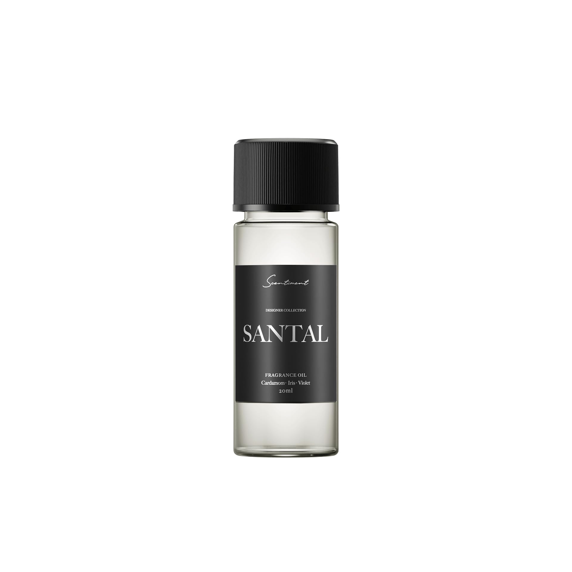 Scentiment - Santal Designer Collection Diffuser Oils | Aromatherapy Home Fragrance | Luxurious Scent with Notes of Cardamom, Iris, Violet, 20ml