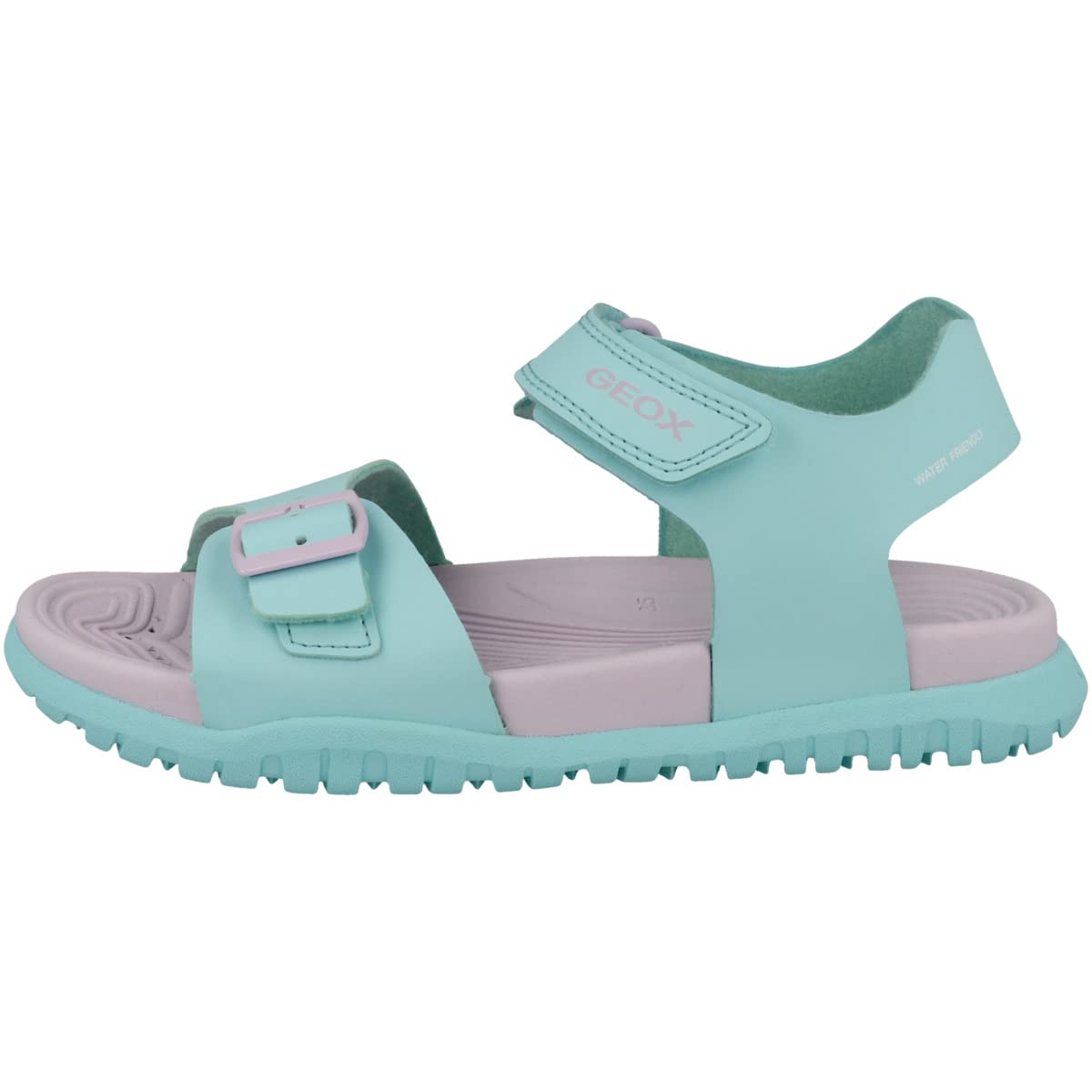 Geox Girls' J Fommiex Gir Sandal, Watersea Lilac, 13 UK