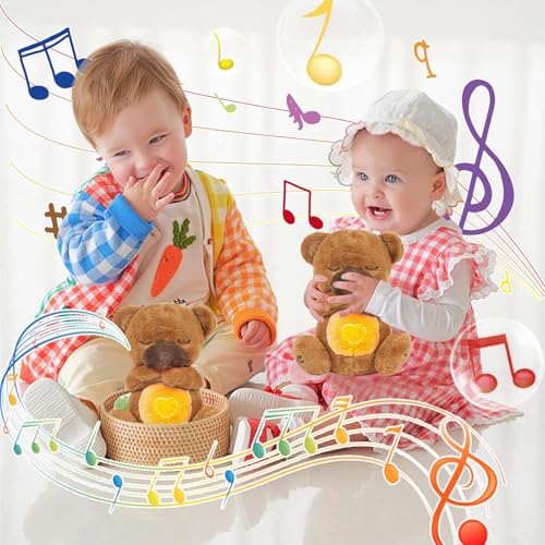 Soothing Plush Toy, Breathing Sleep Doll, Calming Music Stuffed Animal, Skin-Friendly Comforting for Children, Babies, Boys, Girls, Friends, Family, 11.81 Inches, 265g, Velvet - Image 7