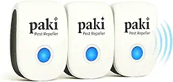 Kit 3 Repelentes Ultrassônicos de Tomada Paki Anti Mosquitos Baratas Formigas Bivolt Sem Cheiro Seguro para Pets Plug BR Elétrico