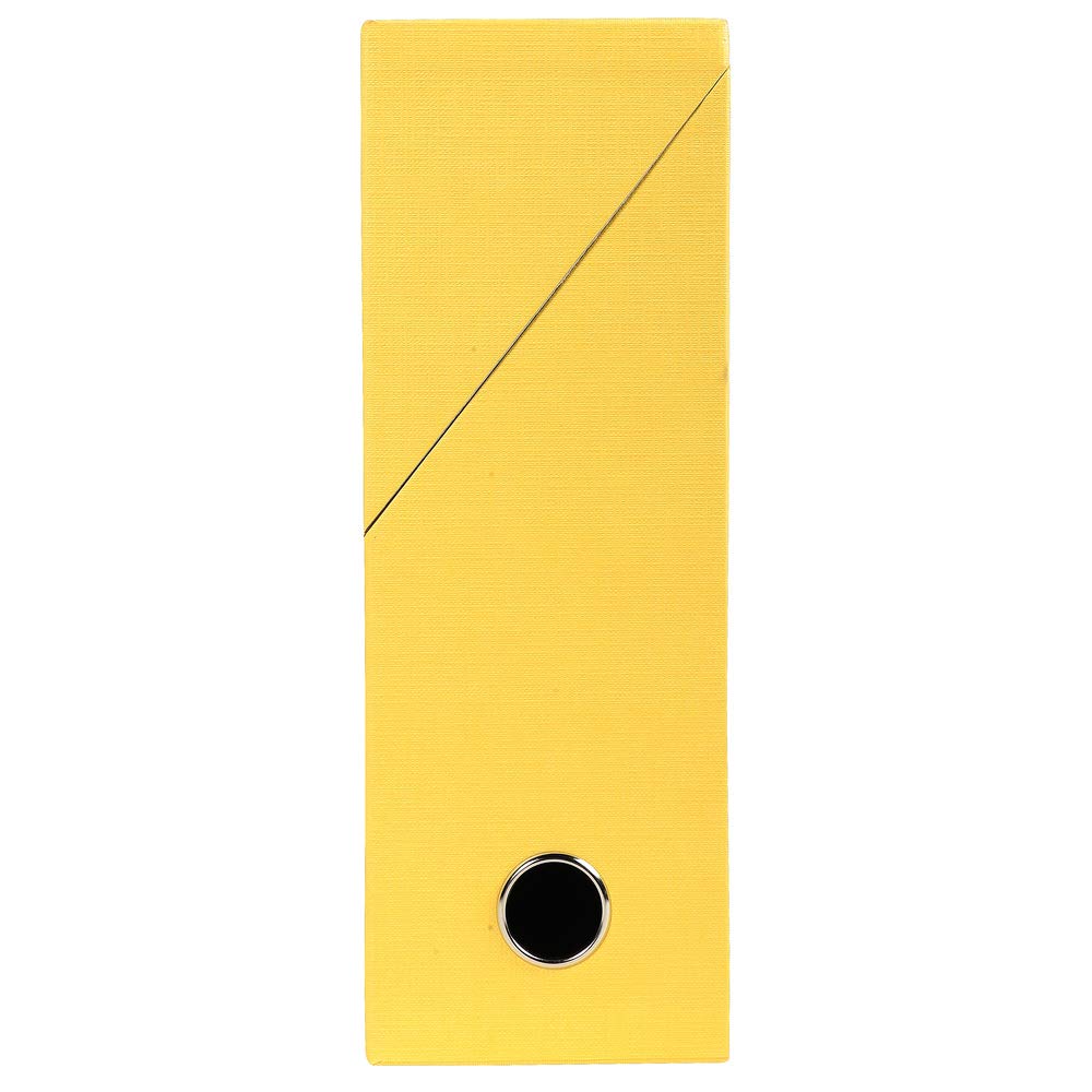 Exacompta - Réf. 89529E - 1 Boîte transfert en papier toilé - Dos 90 mm - Avec un œillet en métal - Pour format A4 - Dimensions 25,5 x 34 x 9 cm - Couleur jaune - Livrée montée (Lot de 5)