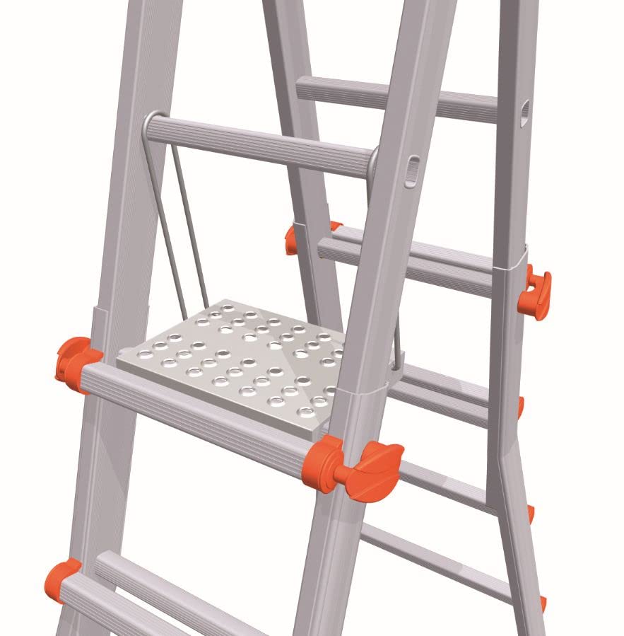 Plataforma de trabajo para escaleras multifunción telescópicas GIERRE D4009 robusta