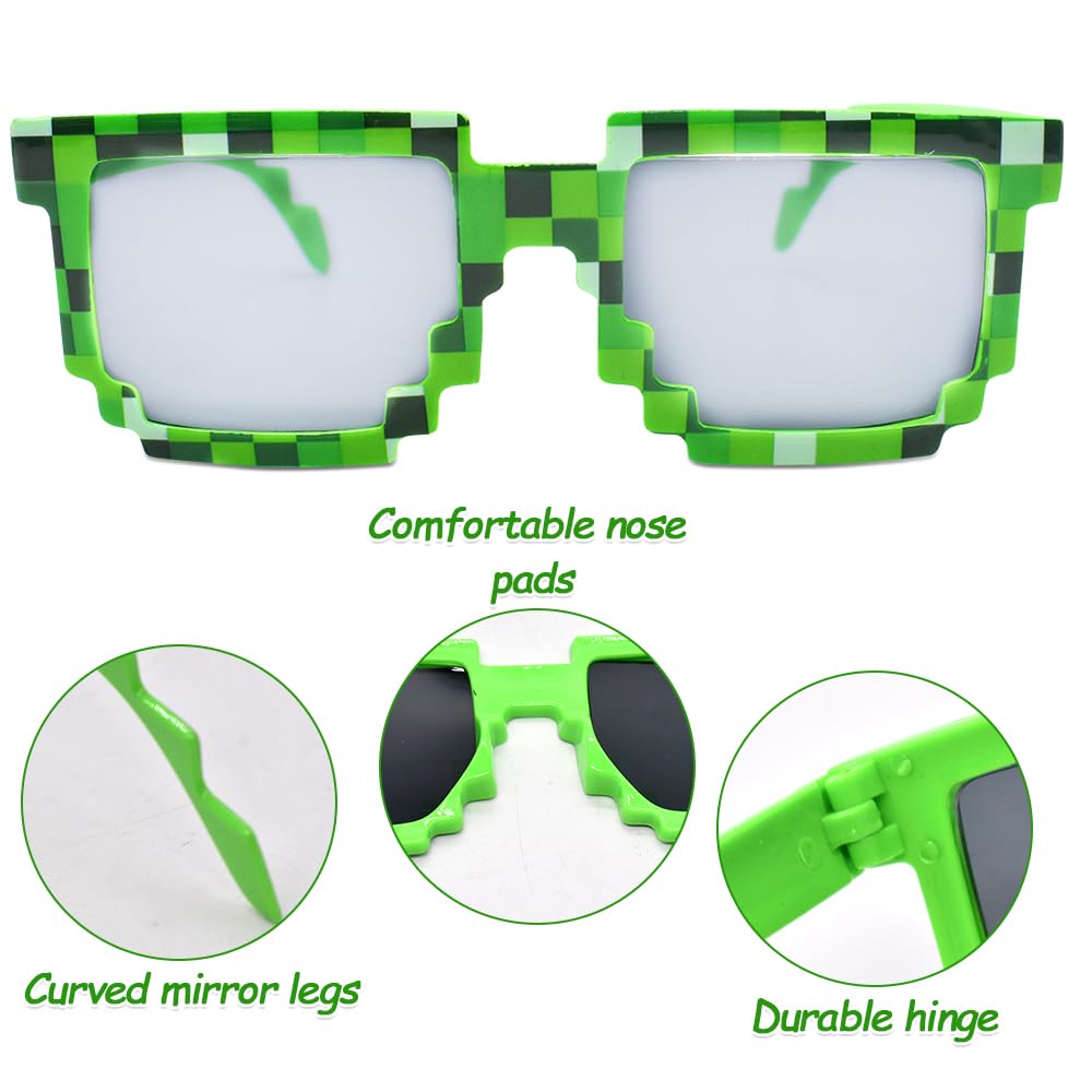 Minecraft Gorra de Béisbol para Niños, 2PCS Conjunto con Gafas de Sol, Bordada Transpirable Ajustable