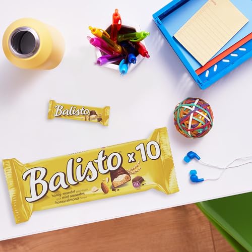 Barres Chocolatées Lait Miel Et Amandes Balisto Les 10 Barres De 18 5g - vue 8