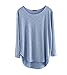 Shawhuaa Womens Casual Long Sleeve Asymmetric Hem T-Shirt
