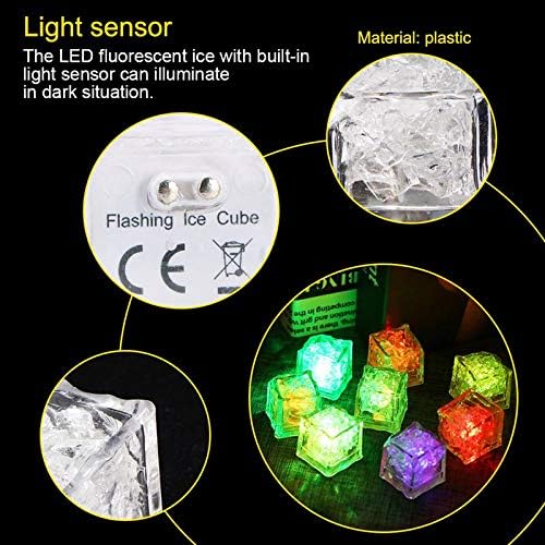 Polychrome Flash Color Polychrome flash ice 12 Pack Multi-Color LED Water Activated Ice Cubes ...