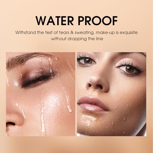 Highlighter Makeup Stick, 2 In 1 Liquid Highlighter & Cream Eyeshadow Stick - Multi Purpose Highlighter Stick Bronzer Contour Stick - Waterproof Long Lasting Shimmer Contour Liquid Luminizer, 02 - Image 4