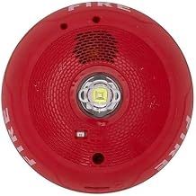 System Sensor PC2RKLED L-Series Outdoor Ceiling-Mounted Horn Strobe, 2-Wire, FIRE, Red