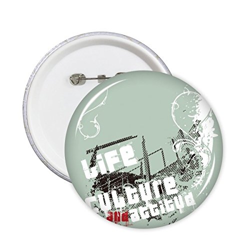 Pins Badge Bouton style graffiti de culture street art pour customiser les vêtements, lot de 5 XL