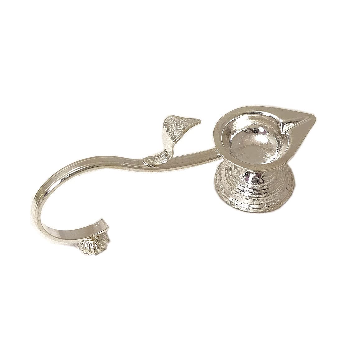 Sahiba Gems Designer Silver Chandi Deepak/Diya Chandi Diya Puja Item for Daily use Purpose (Silver 23.500 Grams)