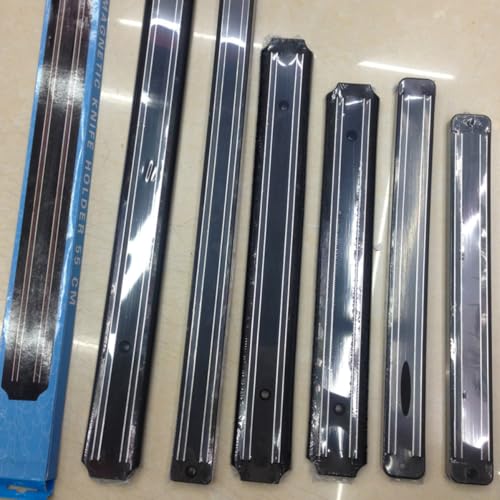 Portacuchillos magnético negro de hierro galvanizado resistente para pared 5