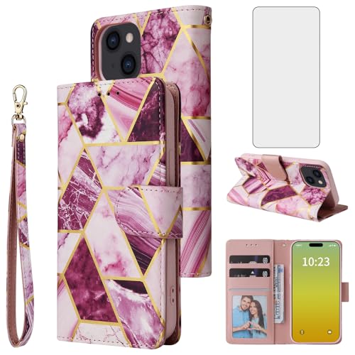 Étui portefeuille iPhone 15 Plus en cuir pour vos déplacements urbains