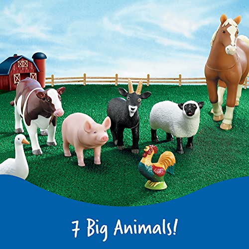 Animaux de la Ferme Géants Learning Resources : 7 figurines avec boîte