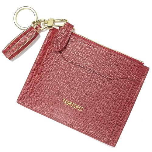 Image of Minimalist Small Leather Card Holder Pocket Wallet Womens Coin Purse Handbag (Z-Brown), Z-Brown, s