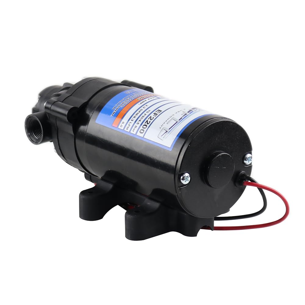 Everflo EF2200-BOX Pompe à membrane 12 V, noir, pompe(s) (2,2 gpm)