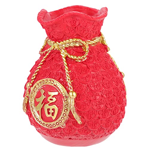 Year Decorative Money Bag Cash Bag Piggy Bank Resin Handmade Model College Apartment Decor Adornment