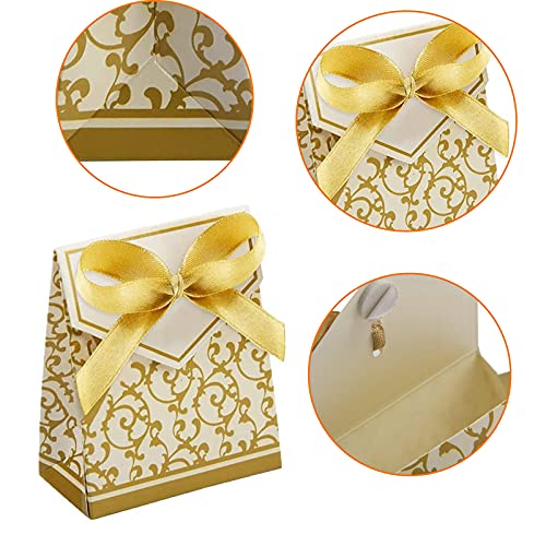 50 stks Gouden Papieren Snoep Dozen, doosje cadeaubox gastgeschenk kartonnen doos snoep doppen doosje, tafeldecoratie… - Image 5