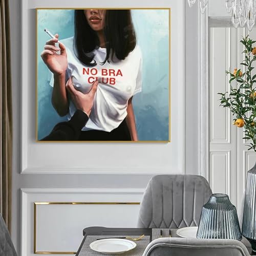 Toile abstraite Bad Girls encadrée 30x30 | Impression Canvas d'art mural