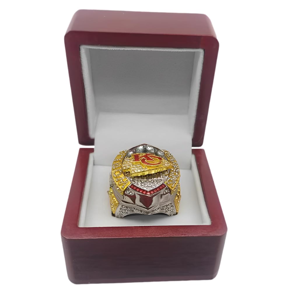 MCBEAN Anello da Campionato KC 2024, Anello MVP di Rugby, Souvenir del 58° Super Bowl, Regalo da Collezione per Uomini, Padre, Amico, Tifosi dei Chiefs, Amanti del Football,13#