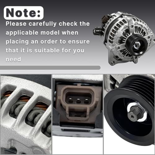 Image of FL3T10300DA Alternator 220A 12V Compatible with 2011-2017 Ford F-150 F150 | 3.5L 3.7L 6-Groove Pulley Clockwise Replace 1042110070 FL3Z10346D FL3T-10300-DA