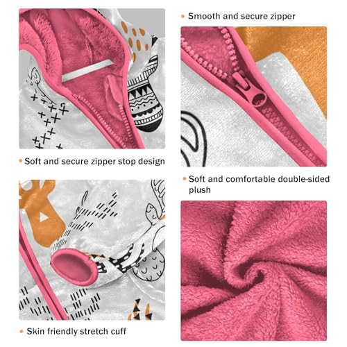 OTVEE Fashion Deer Head Kids Hoodie Jacket Fall Spring Full Zip Warm Outwear Coat3