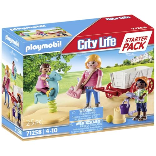 PLAYMOBIL City Life 71258 Erzieherin mit Bollerwagen, ab 4 Jahren