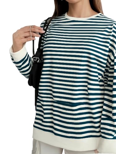 Image of MACK JONNEY Women Striped T-Shirt || T-Shirt for Women || Full Sleeve T Shirt || T-Shirt-MACK640527