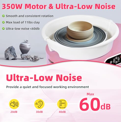 Yesmro TRIANGLE ELECTRIC POTTERY WHEEL Pottery Wheel Forming Machine With Detachable Basin, Foot Pedal And Lcd Touch Screen Control, 11 Inch 350W Electric Ceramic Wheel Clay Kit thumb #3