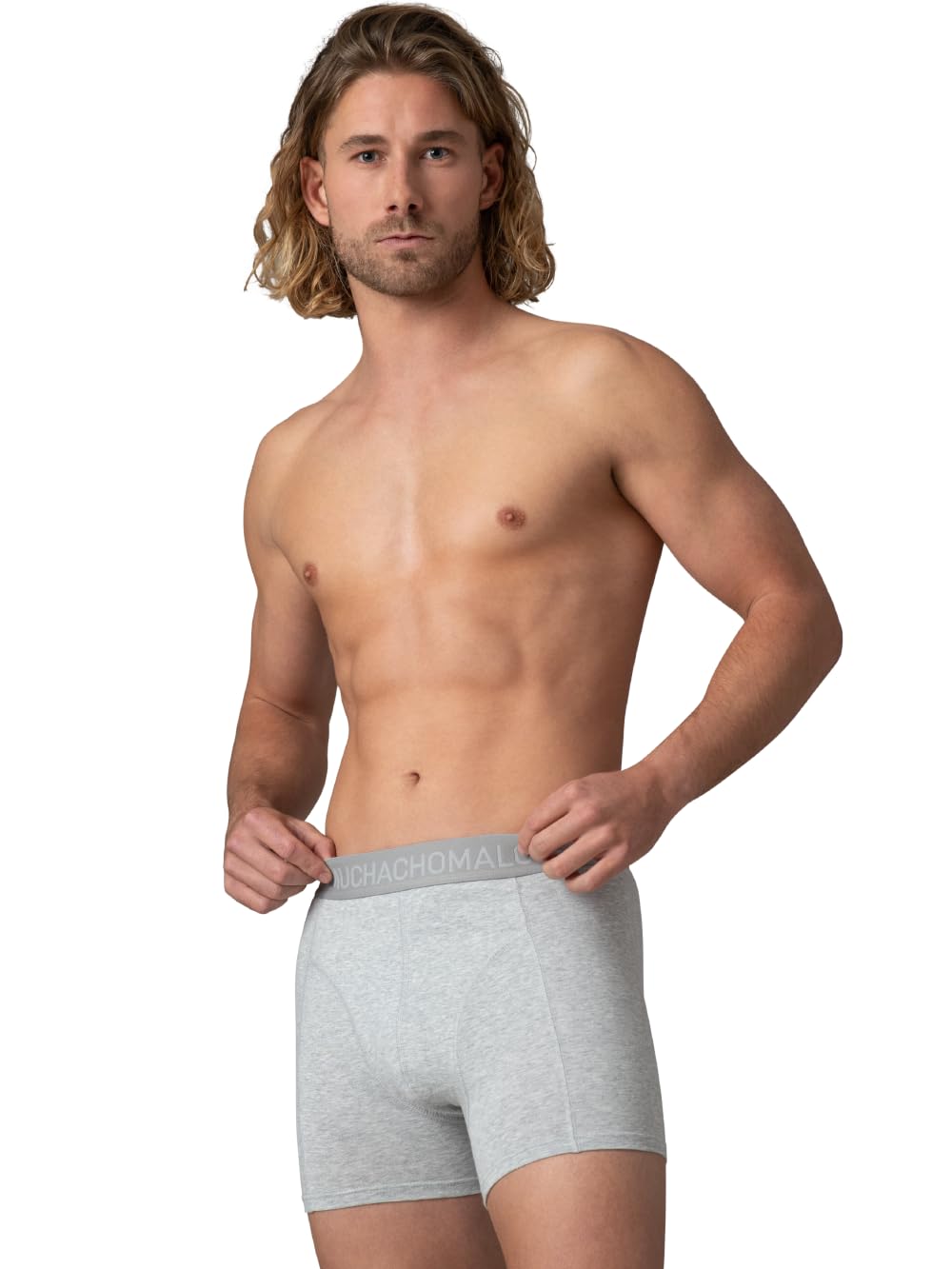 Muchachomalo Boxer da uomo confezione da 4 pezzi in cotone stampa grafica elastico in vita vestibilità regolare biancheria intima taglie dalla S alla 7XL