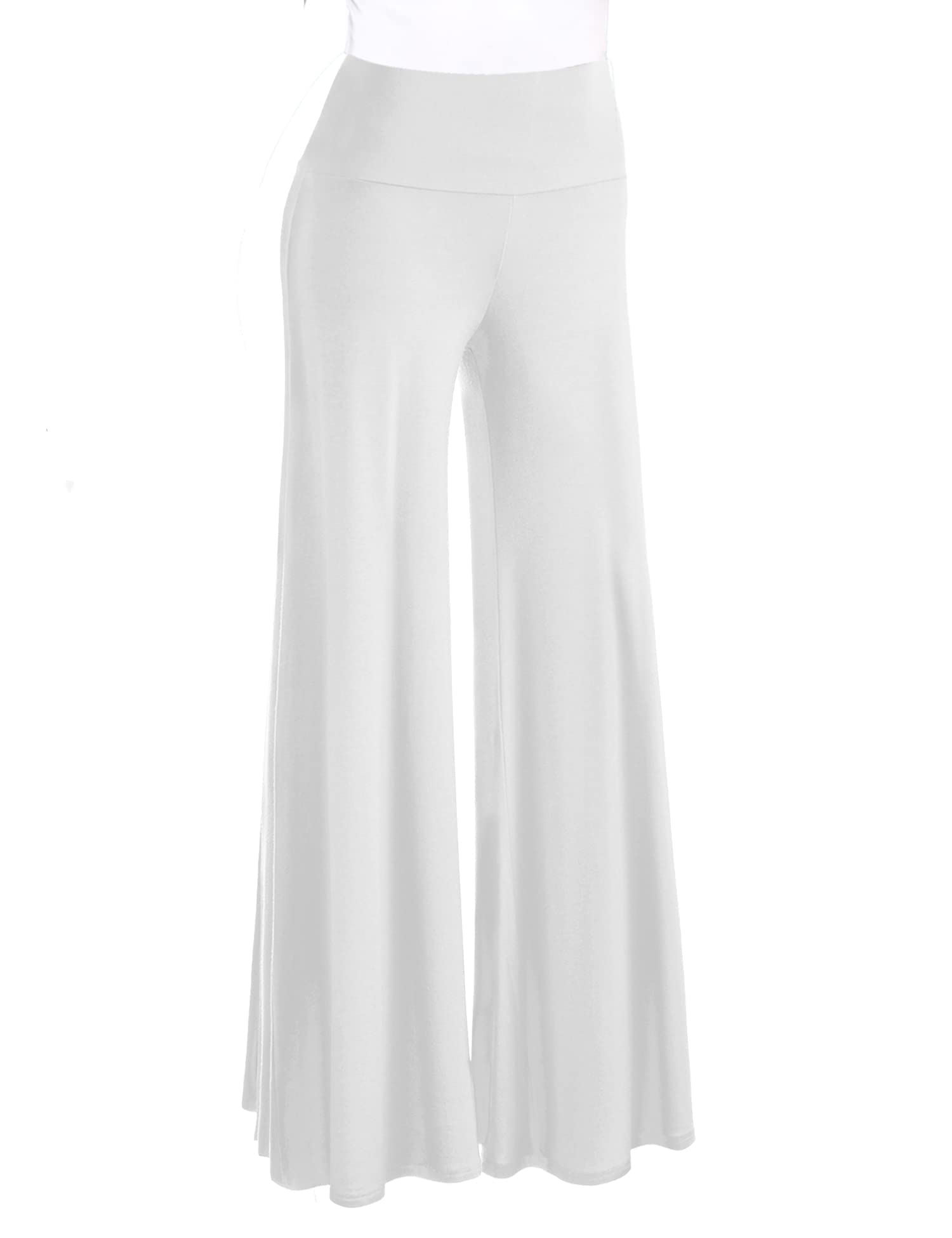 Cegerne Pantaloni da Donna Pantaloni Palazzo Elasticizzati a Gamba Larga a Vita Alta
