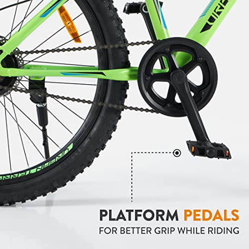 Urban Terrain Steel Bicycle MTB 26 inch Single Speed with Front Suspension & Disc Brake Cycle for Men/Boys Mountain Bike UT5000S26 | Ideal for 13+ Years, Frame Size : 16.5 inch, Unisex, Green 12 51z8YC0hTWL