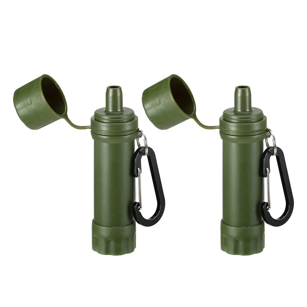 Personal Filtro Acqua Mini Portatile Purificatore Acqua Filtri 1000 L capacità Outdoor Sopravvivenza di Emergenza Paglia per Sport Esterni Campeggio Trekking