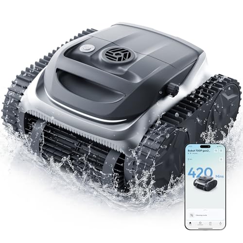Image of (2026 New) BUBLUE C10P Gen2 Cordless Pool Vacuum Up to 420 Min Runtime for Inground & Above Ground Pool, Triple Motor Pool Cleaner Robot with App & Smart Navigation, Floor Wall Waterline Clean, Silver