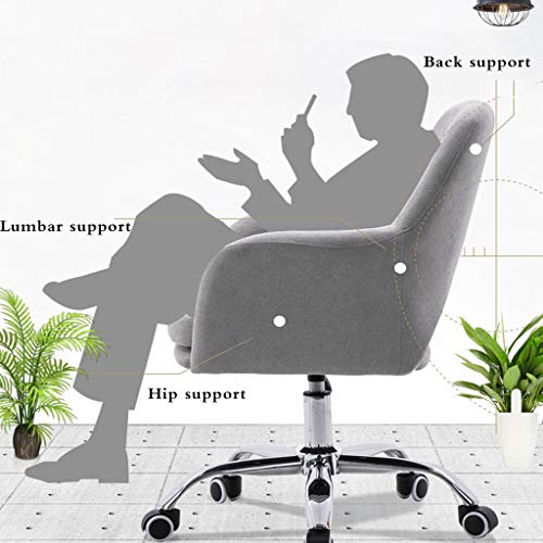 Chaise de jeu et de bureau scandinave ergonomique à roulettes - 5