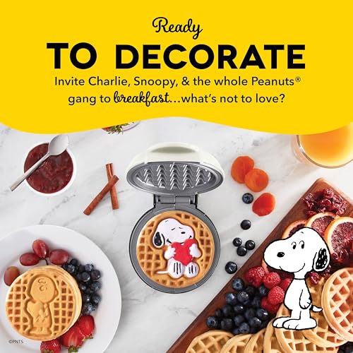 Image of Dash MultiMaker Mini System Removable Plate Set - Ceramic, Nonstick Replacement Plates for Fun-Shaped Waffle Breakfast - Waffle Maker Not Included - 4-Inch - Two-Pack - Peanuts