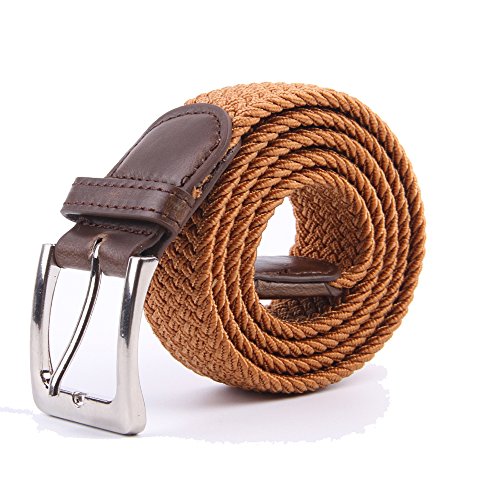 Image of Canvas Elastic Fabric Woven Stretch Multicolored Braided Belts