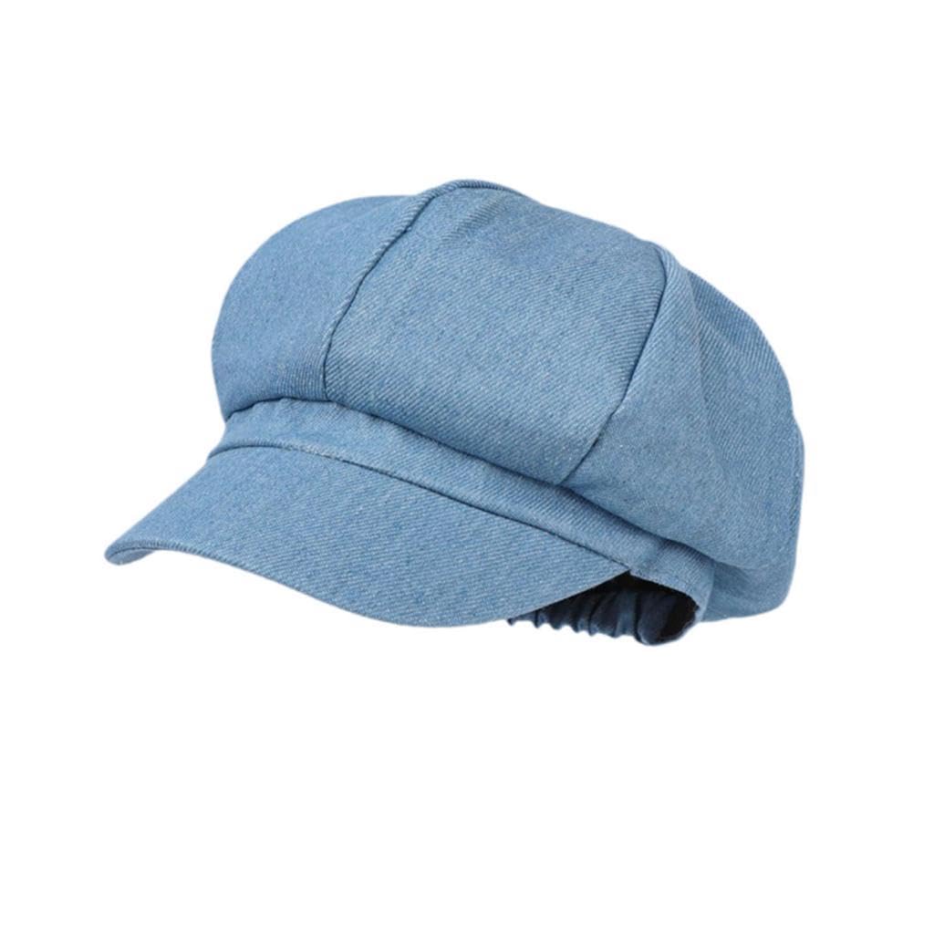 Women Newsboy Cap Comfortable Casual Visor Beret Hat for Driving Date Travel Blue| Streetwear | Aesthetic | Casual-image-46