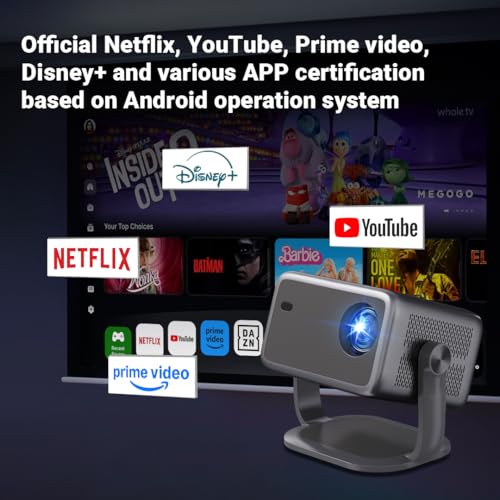 Image of BORSSO Pixel Power | Certified Android 13 Projector 1080p Native 550 ANSI, Fully Automatic, Dolby,4k HDR, HDMI ARC & CEC, 2.4G & 5G WiFi & 5.2 BT, 3D Support | Upgraded