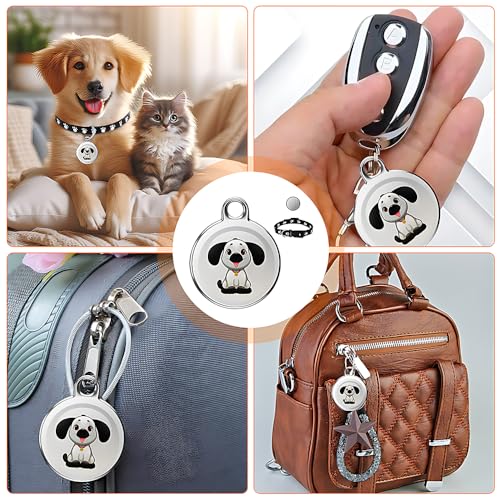 NAVESO Mini GPS Tracker für Katzen Hunde, Haustier Tracker mit Hundehalsband, Katzentracker Hundetracker, Echtzeit-Standortverfolgung, IP65 Wasserdichter,Ohne Monatliche Gebühren