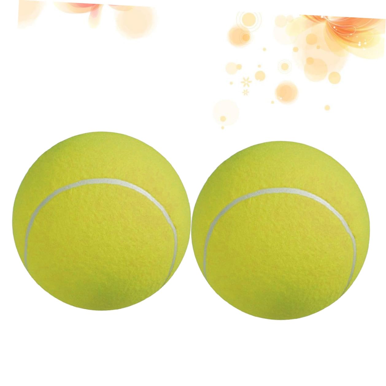Mikikit 2pezzi Palla da Tennis Gigante da Pallina Gonfiabile in Gomma per Giocare all Aperto Giocattolo per Animali Domestici con Ago Gas Incluso