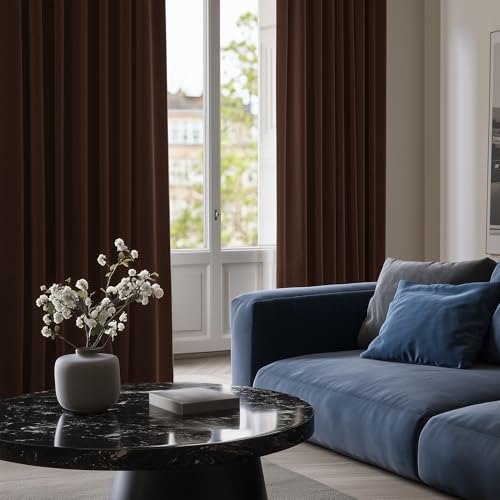 Image of Deconovo Room Divider Curtains for Living Room 84 Inches Long, Door Curtain